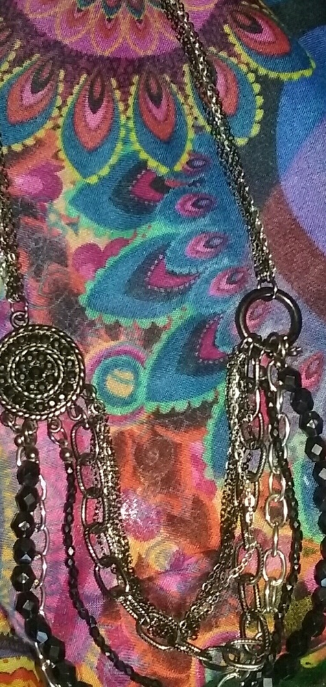 Black and silver necklace